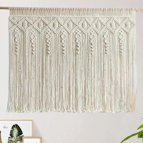 Cortinas de macramé para tapar armarios sin puerta en salones 6