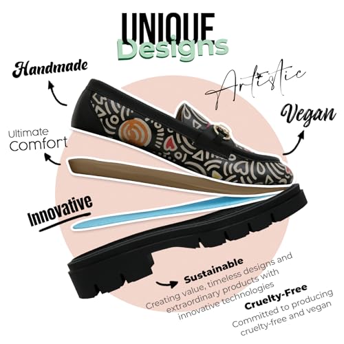 Image of DOGO Penny Loafers for Women - Handmade and Vegan Leather Platform Loafers for Women