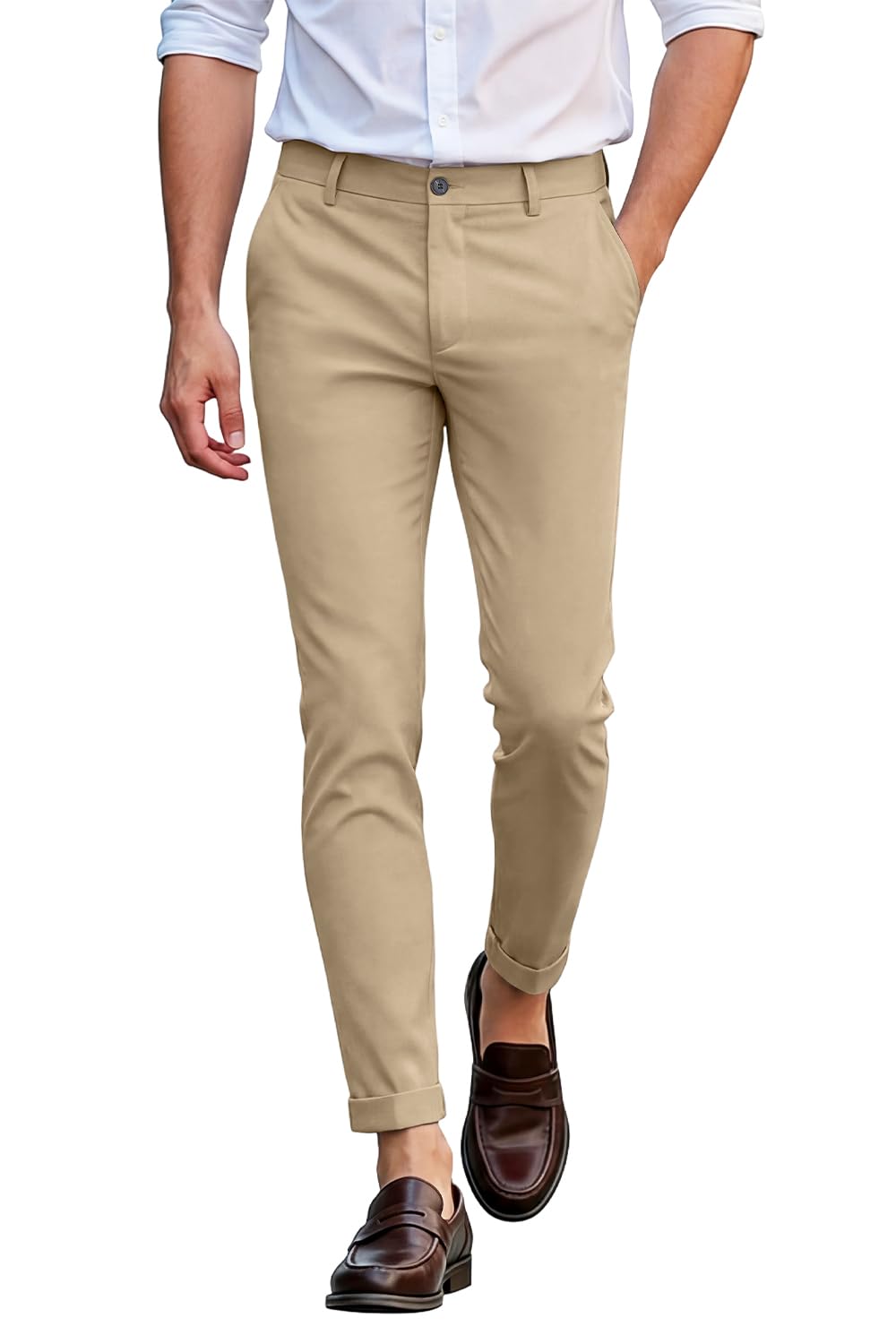 GINGTTO Mens Dress Pants Slim Fit Chino Pants for Men Stretch
