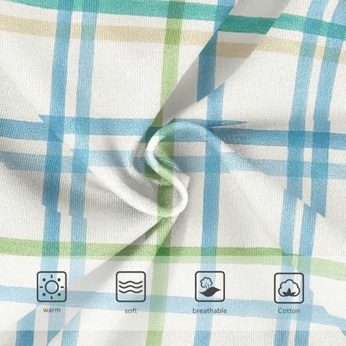 Joisal Cotton Girls Underwear Toddler Light Plaid Blue Green White Girl Panties Cute Animals Kids Undies Briefs 2t3