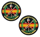 Parche Bordado Legión Negro 7.5cm Militar Legionario (B)