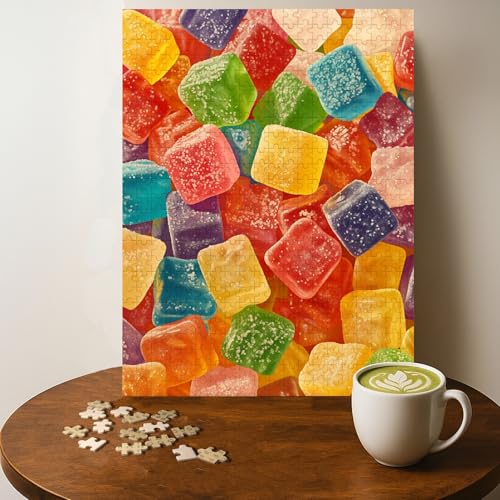 Puzzle 500 pièces bonbons adulte 20 x 15 po