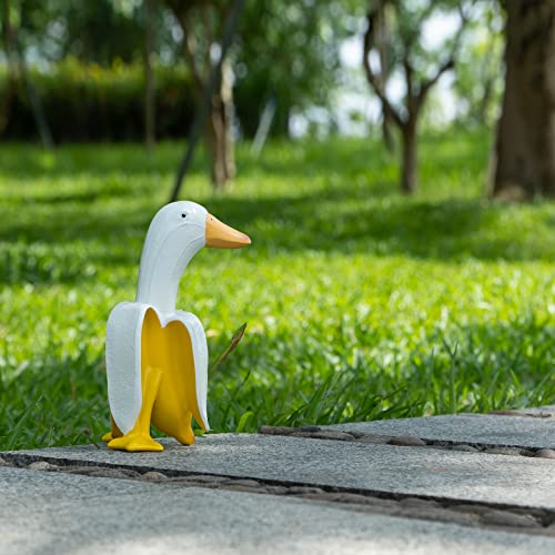 Lhocm Funny Large Banana Duck Garden Statues Decoration, Creative Duck Gnomes Garden Art For Outdoor Fall Winter Garden Decor, Outdoor Statue For Patio, Lawn, Yard Decoration, Cute Housewarming Gifts #TOP1