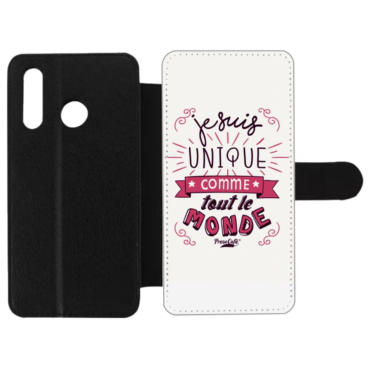 Coque humour Huawei P30 Lite ProseCafé avec étui cuir rigide - 5