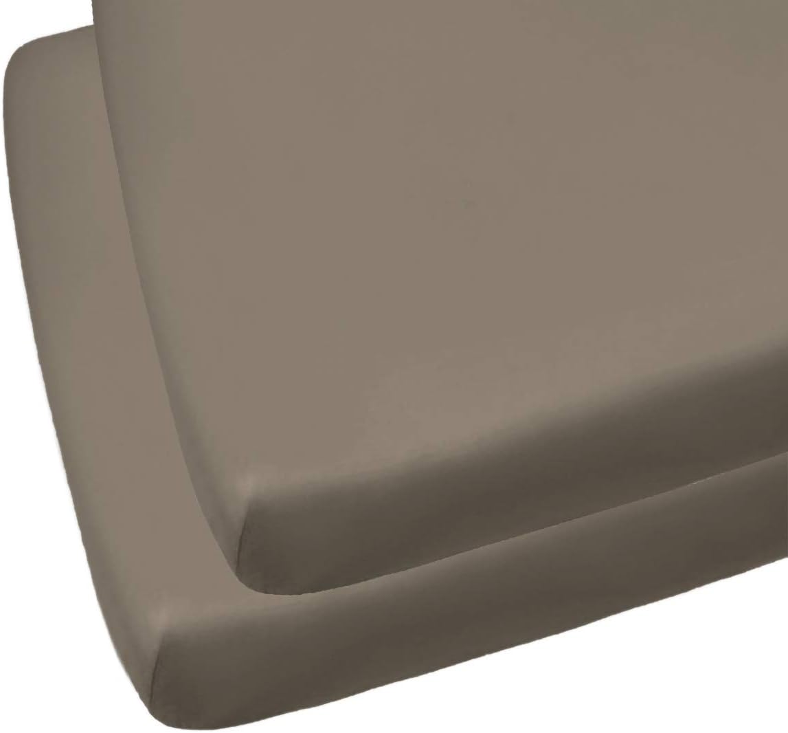 2 X Cot Bed Fitted Sheets, 60 x 120 cm Grey BigaMart