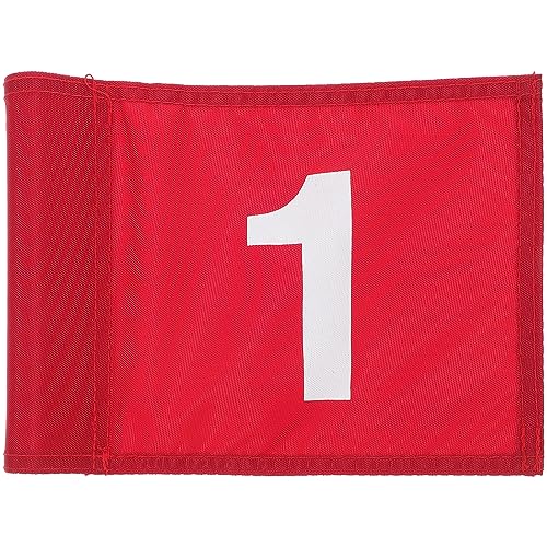 Toddmomy Portable Golfing Practice Flag Red Court Flag for Backyard Training Durable Nylon Material Lightweight and Fade-resistant for Improving Golf Skills
