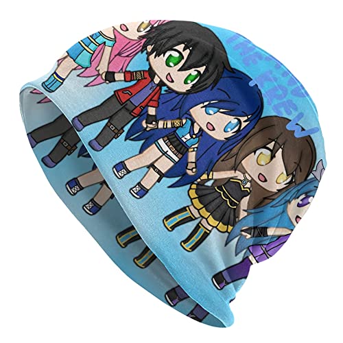 DHOUTSL Slouchy Knit Hat Its Funneh Anime and The Krew Beanie Hat Thin Skull Cap for Mens Women Gift Black