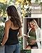Ficerd 3 Pack Women's Maternity Tank Top Camisole with Adjustable Straps Comfort Tops Side Ruched Stretch Soft Shirts(Small,Coffee, Army Green, Black)