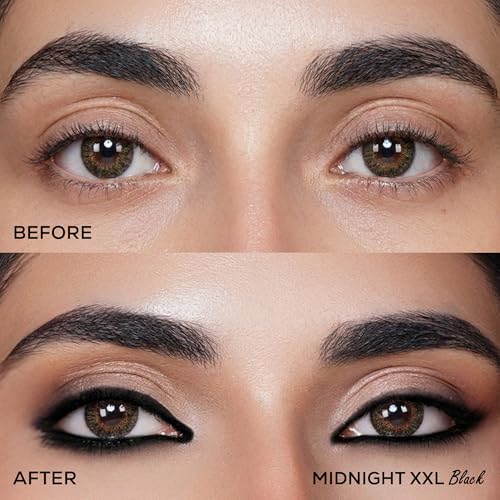 Image of RENEE Midnight XXL Kajal | Black Kohl Pencil with Built-in Sharpener | Waterproof, Smudge-proof, 24Hr Long-Lasting | Ultra-Rich Pigment, Smooth Glide | 1.5g