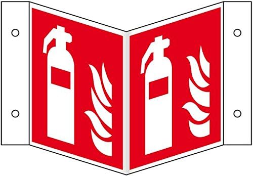 LEMAX PERMALIGHT Power Brandschutzzeichen „Löschschlauch“ – 200x200 Mm, Aluminium, Lang Nachleuchtend, Gemäß ASR/ISO