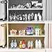 12 Pack Middle Organizers and Storage, Pantry Organization and Storage Bins, Cabinet Organizer, Clear Plastic Storage Containers with Handle，Acrylic Storage Bins for Cabinet, Fridge