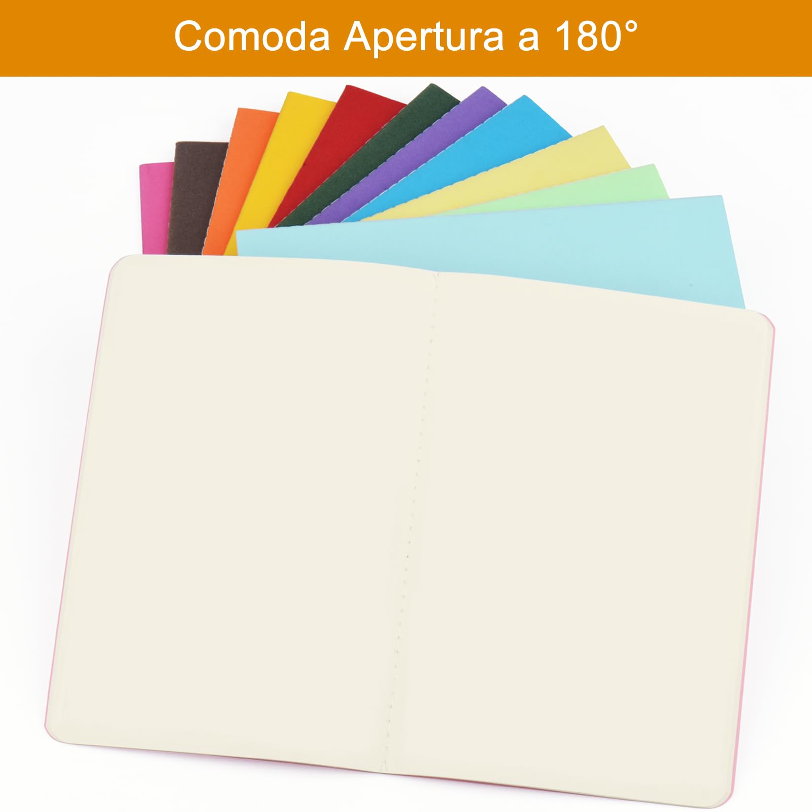 Taccuino A5, Confezione da 12 Quaderni, 30 Fogli, 60 Pagine, Multicolore Bianco