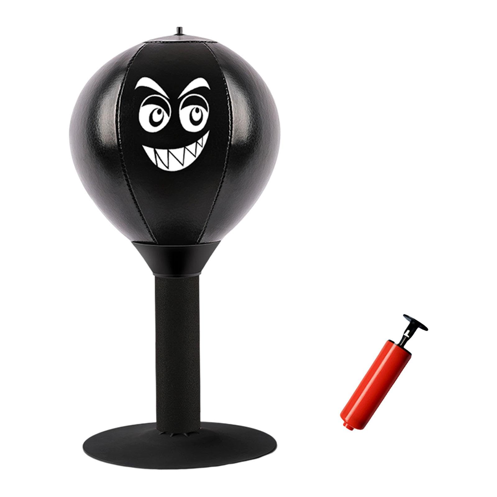 LOVIVER Kit de Boxe Miniature pour Table, Sac de Frappe de Bureau avec Ventouse Puissante, Punching Ball Amusant, Cadeau pour Adultes et Enfants