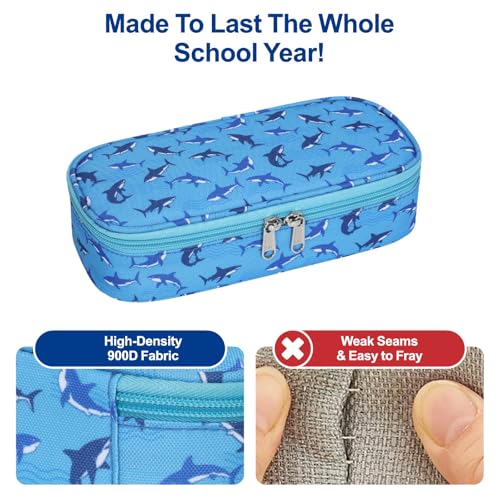 Image of Bagseri Pencil Case for Girls - Large School Supplies Pouch for Class | Girls Pencil Case Wide Opening, Kids Pen Bag with Multi-Slot, Cute Water Resistent Organizer, Glitter Pink Mermaid