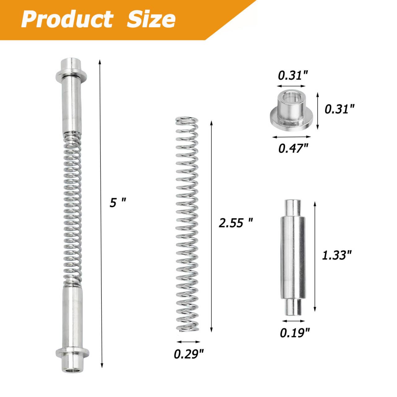 4 Pack Storm Door Hinge Pin Kit - Aluminum Hinge Pins, Bushing Caps & Springs, Replacement Hardware For Croft & Other Storm Doors - View #6