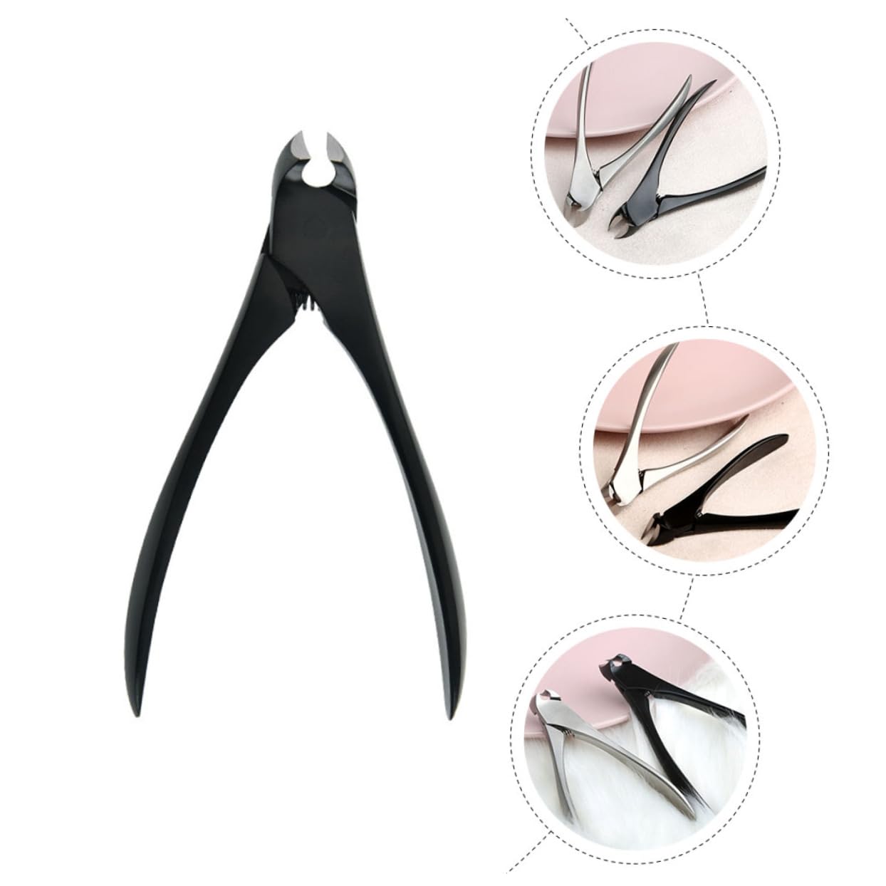 SOESFOUFU Nail Cutter Nail Clippers for Manicure Pedicure Ergonomic Design Easy to Clean