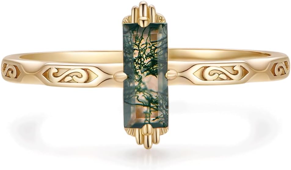 Stacking Rings for Women Baguette Birthstone Stackable Cross Ring Vintage Dainty Wedding Band Statement Promise Engagement Rings Size 5-10