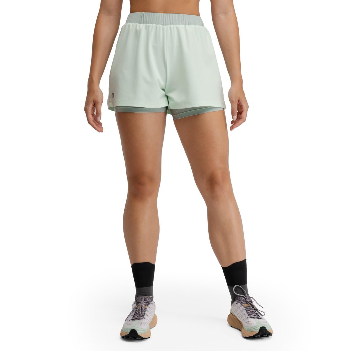 SIROKO - Short de Trail Running 2-en-1 pour Femme Araroa Mint