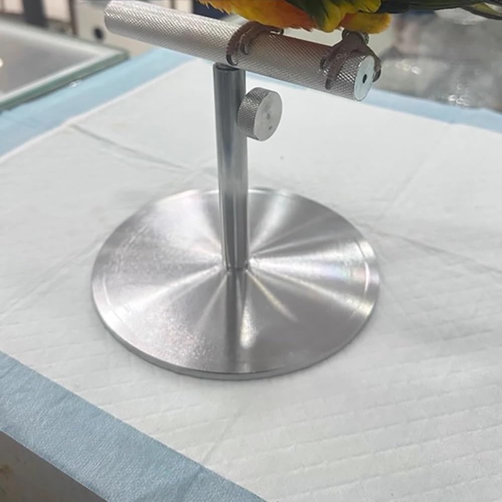 Toplionace Soporte de Escritorio para Loros, Percha de Entrenamiento Totalmente Metálica para Aves.