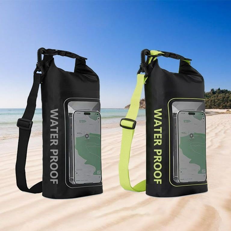 Image of KPS 2 in 1 Mobile Phone Waterproof Pouch | Transparent Mobile Pouch Cover | Cell Phone Dry Bag for Beach /Swimming /Snorkeling /Camping /Water Sports Protector with Sling Strap (Pack of 1,Multicolor)(2L)