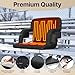 Seeutek Heated Stadium Seat for Bleachers with Back Support, Dual-Sided Heated Bleacher Chair, Wide Cushion, 6 Recline Positions, Foldable Portable Stadium Seat, 3 Heat Levels, 5 Pockets, 23in 1PC