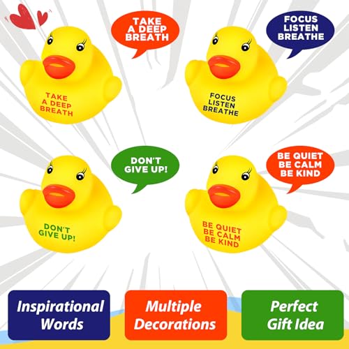 Lenwen 60 Pcs Christian Rubber Ducks Bulk Church Gifts, 1.3 Inch - image 4