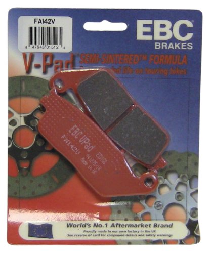 Plaquettes EBC Freins FA142V semi-frittées pour étrier arrière de moto