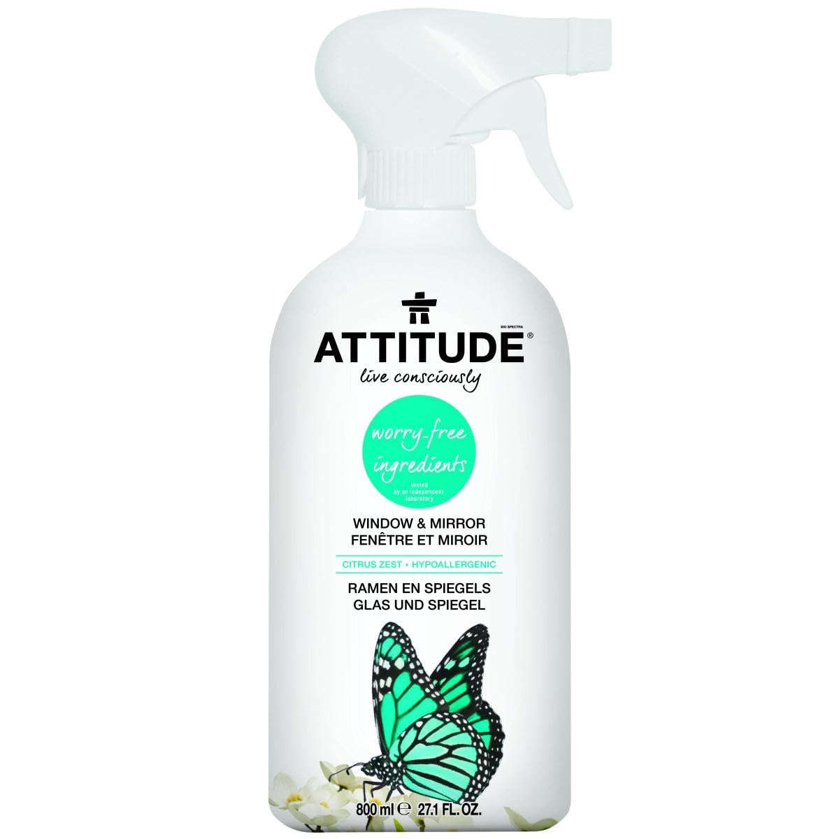 ATTITUDE Detergente per vetri, 800 ml