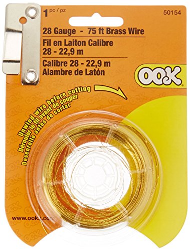 OOK 50154 28 Gauge, 75ft Brass Hobby Wire