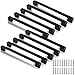 LUCY WEI 192mm Poignée de Cuisine,10 Pcs Noir Poignées de Armoire Cuisine pour Porte,Tiroir,Armoires(avec Vis)