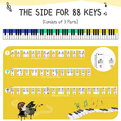 Étiquettes amovibles pour clavier de piano,Autocollants pour clavier de piano pour débutants,En silicone,88 touches,Accessoires de clavier de piano pour enfants,Réutilisable et livré avec une boîte - Les Beatles, Paul McCartney, John Lennon, RIngo Starr, George Harrison Étiquettes amovibles pour clavier de piano,Autocollants pour clavier de piano pour débutants,En silicone,88 touches,Accessoires de clavier de piano pour enfants,Réutilisable et livré avec une boîte – Image 4