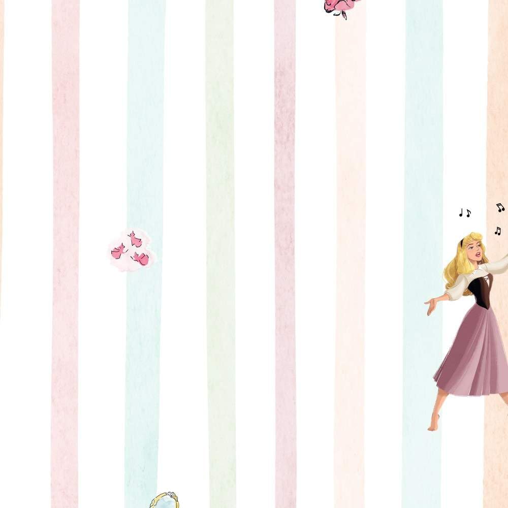 Disney Princesses Charmix - Papel pintado (212 x 250 cm, 1 rollo de 4 paneles)