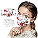 Produktbild CAITOU Merry Christmas Mundschutz Bandanas Elastiche Staubdichte Mundstoff 3D Mehrweg Atmungsaktiv Stoff Bandana Schal Waschbare Wiederverwendbar Mund und Nasenschutz (J)