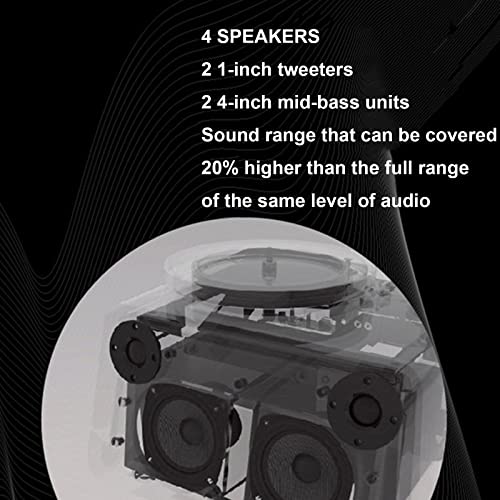 Tourne-Disque Vinyle Haut-Parleur Bluetooth Intelligent Rétro LP Record Wood Player Platines AUX 3.5 - Les Beatles, Paul McCartney, John Lennon, RIngo Starr, George Harrison Tourne-Disque Vinyle Haut-Parleur Bluetooth Intelligent Rétro LP Record Wood Player Platines AUX 3.5 – Image 5