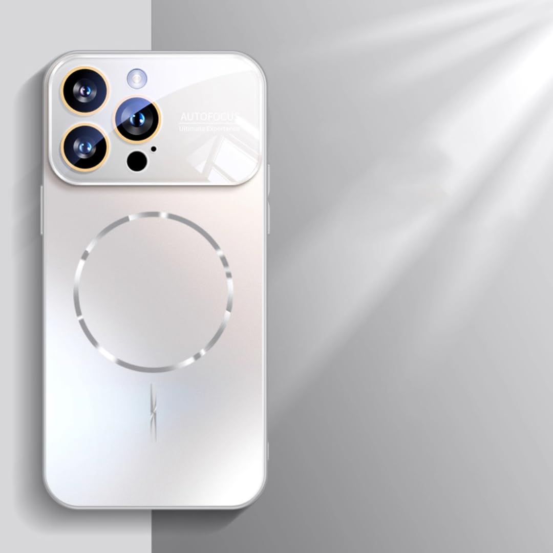 Coque magnétique iPhone 12 Pro dos rigide argent pour chargeur induction - 8