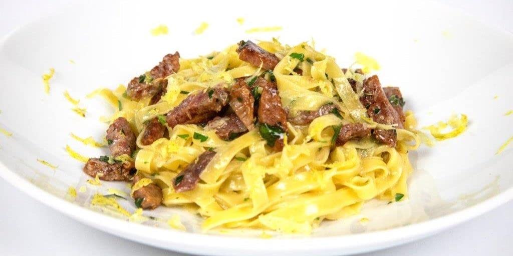 Fettuccine with Lemon Gourmet Egg Pasta (Pack of 4) - Italian Pasta From the Region of Di Campofilone- Imported Italian Egg Pasta- 8.8 ounces / 250 grams