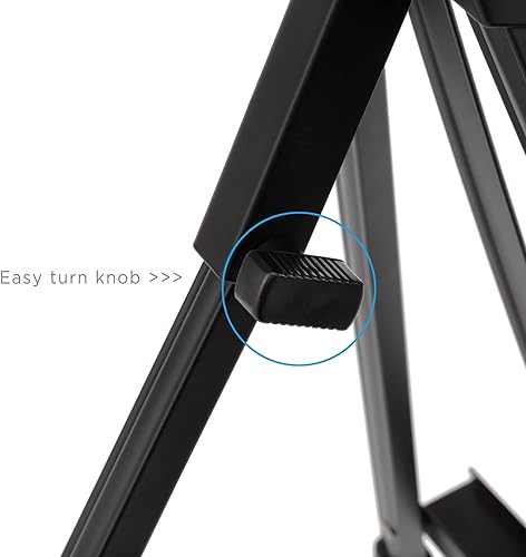 Miniatura 4 de SoHo Urban Artist Caballete de mesa de aluminio negro, caballete portátil para exhibición, lienzo de pintura y más, juego de 12