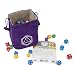 Third Die Dice Bag - Handcrafted And Reversible Drawstring Bag That Stands Open On The Table - For All Your Gaming Needs - Purple and Light Gray
