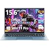 Naclud Computadora portátil de 15.6 pulgadas, Windows 11 portátiles con 16 GB de RAM 1024 GB SSD, Celeron N5100, Office 365, IPS FHD, WiFi 6, batería de 53.2 Wh, visualización de 180°, HDMI