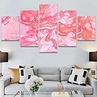 SIGNWIN 5 Panel Canvas Wall Art Abstract Architecture Modern Artwork for Home Decorations Ready to Hang - 60