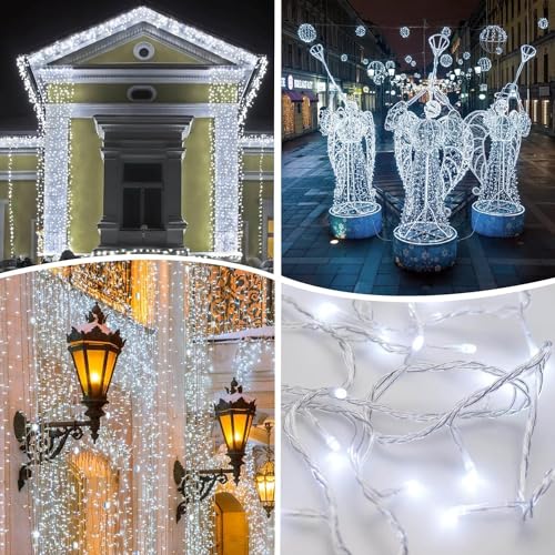 Image of 40 Meter 140 LED String Lights for Home Decoration| Waterproof Decorative Fairy Lights for Indoor Outdoor Use|Pixel Light for Balcony, Garden, Diwali, Wedding & Festival Lighting (Cool White)