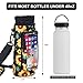 Nunwiza Water Bottle Carrier Bag with Adjustable Shoulder, Under 40oz Water Bottle Sling Holder Touch Sensitive Supported for Walking Outdoor Hiking Travelling Camping(Sunflowers)