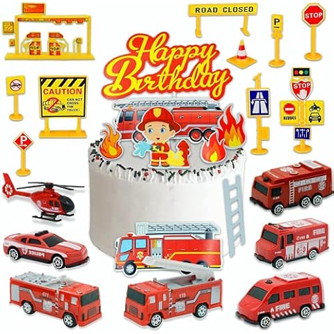 Fire truck cake ornament Cover