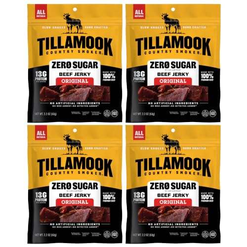 Tillamook Country Smoker Keto Friendly Beef Jerky, 2.2oz, 4 bags