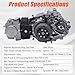 LIAPDG 140CC 4-Stroke Horizontal Racing Engine, Kick Starter Single-Cylinder Horizontal Motorcycle Dirt Bike Motor Pitbike 4 Speed Manual Clutch Carburetor for CRF50 CRF70 XR50 XR70 Z50 Z50R
