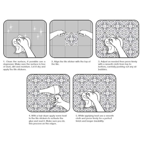 6-Pack Vinilos Oceánicos 3D, 12 Pulgadas, Azul miniatura 4