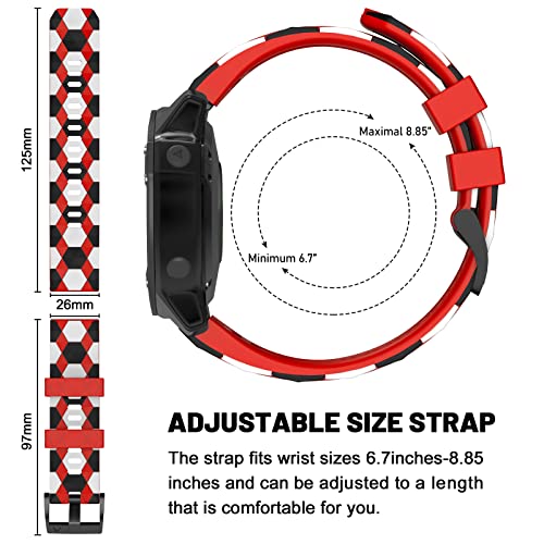 MYSNBKN Fenix 7X Strap 26mm Silicone bands for Garmin Fenix 7X/Fenix 6X/Fenix 6X Pro/Fenix 5X/Fenix 5X Plus/Fenix 3/Fenix 3 HR(Quick Fit) - Image 3