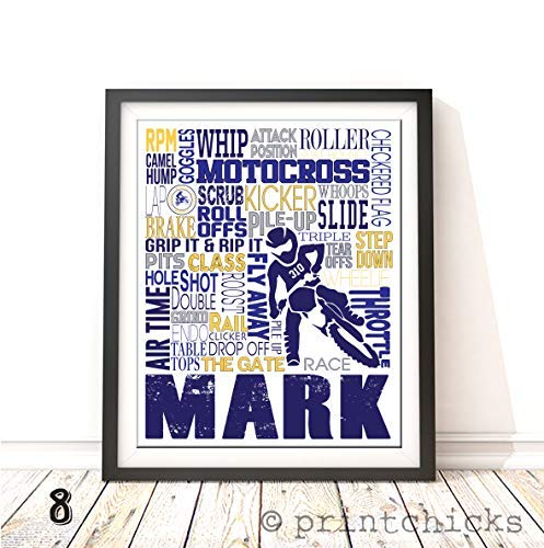 Printchicks Motocross Typography Personalized Print thumb #7