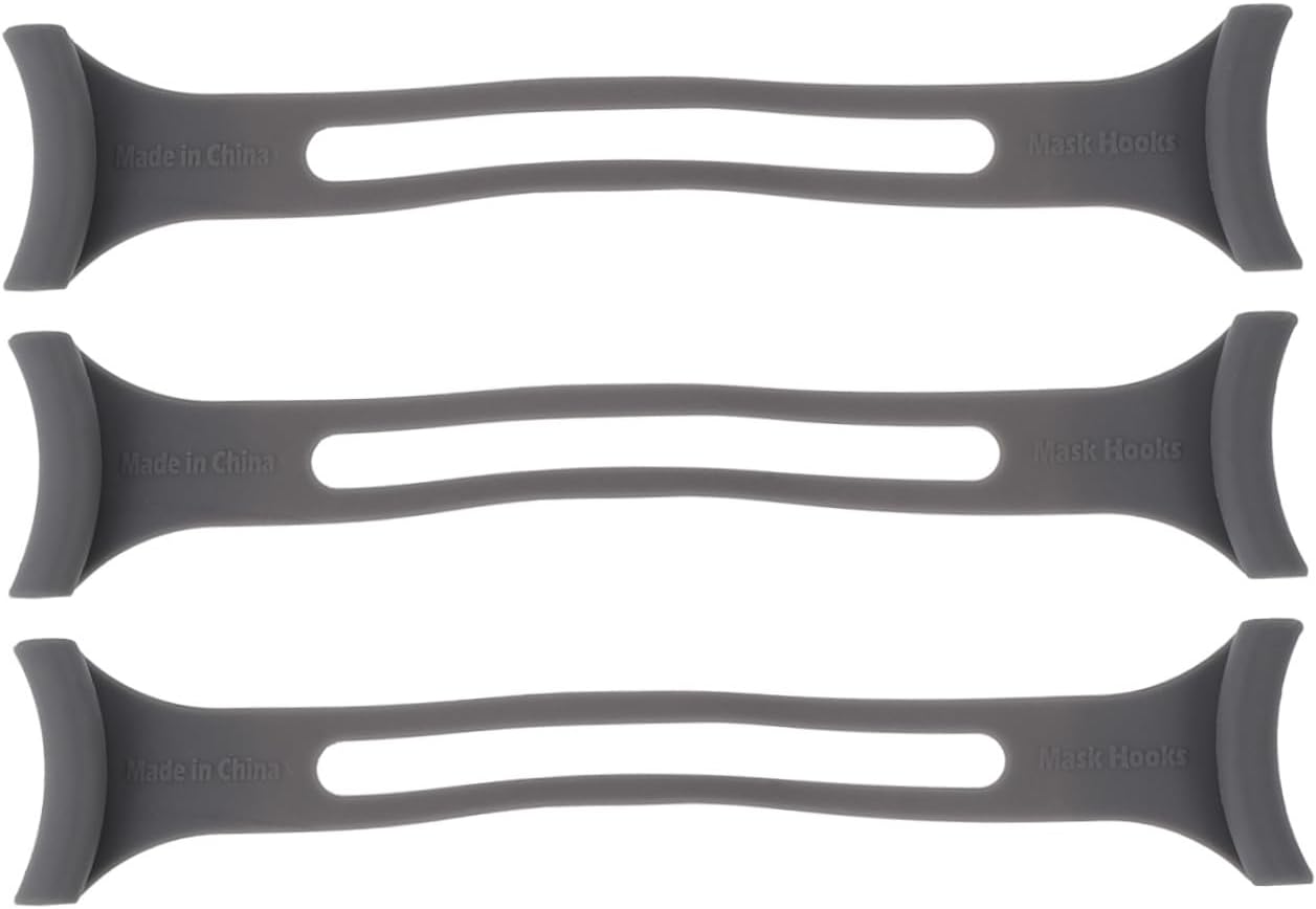 3 Pcs Mask Extender Strap Ear Hooks Mask Cord Extension Buckle Long Grey Lanyard Comfortable Ear Protection