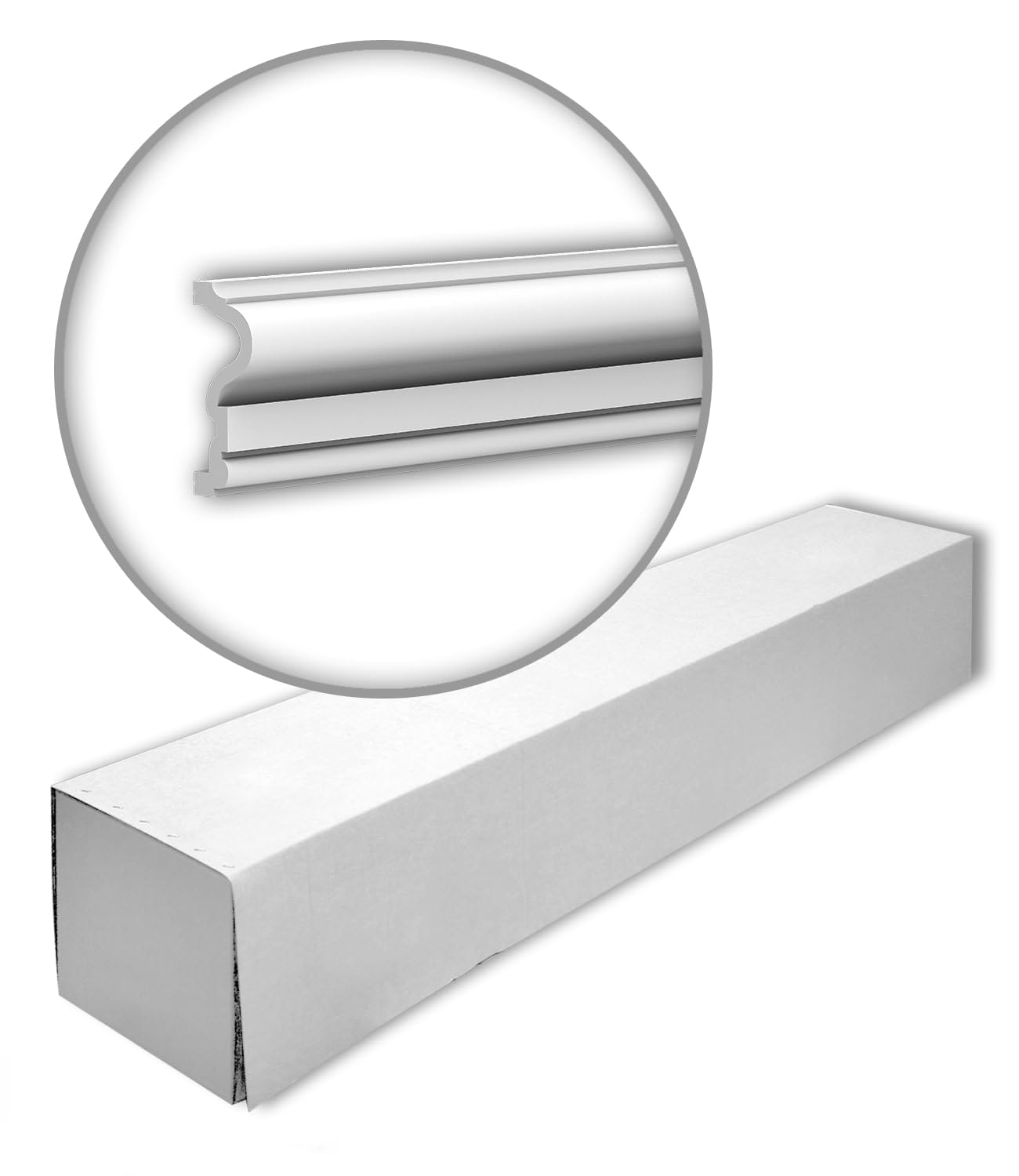 Cimaises polystyrène extrudé Profhome 651390-box, finition haut de gamme de 9,2 cm